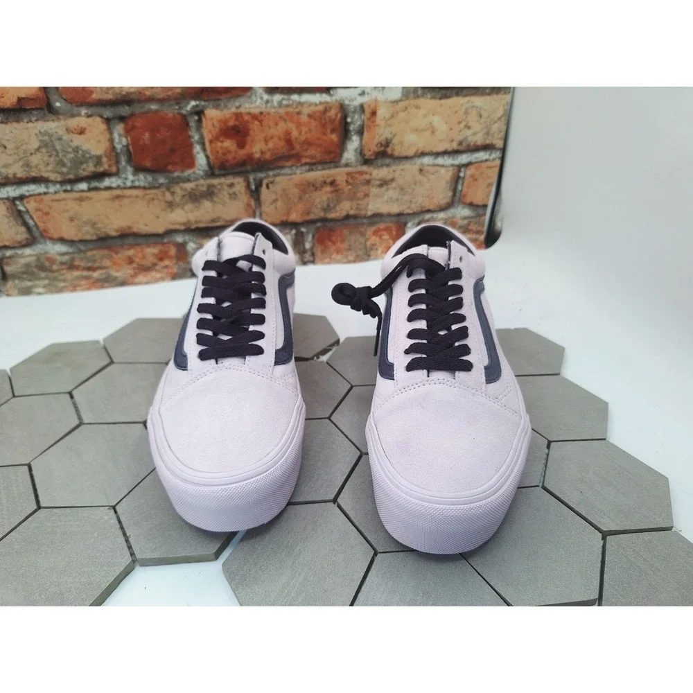 VANS Old Knool Stack Platform Lift Shoes Purple Black Stackform Women Sz 8 Knu